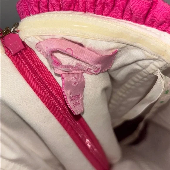 Lilly Pulitzer Magenta Pink Floral Strapless A-Line Dress Glinda Wicked  Size 6 - Picture 3 of 6